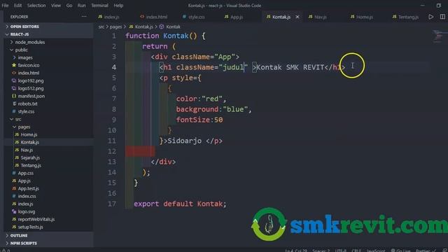 Tutorial Belajar React JS #5 Menambahkan CSS