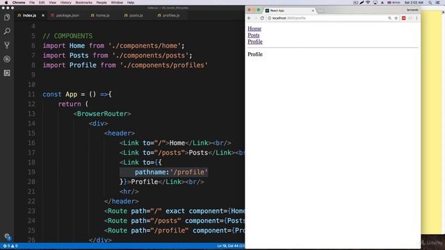 Using Links in routes in React js смотреть онлайн