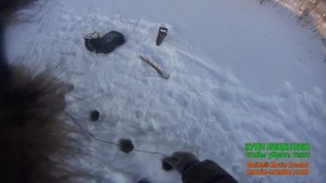 Постановка китайской сети под лед.Как поставить сеть одному зимой.