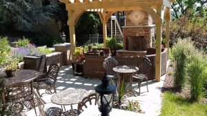 outdoor fireplace, pergola, patio, lehigh valley