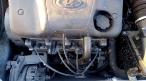 Работа холодного двигателя Лада Калина 1.6 8 клапанов