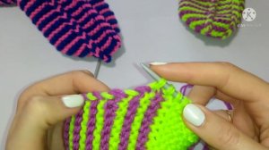 Теплые Яркие следки с пяткой! единым полотном, без швов! Алгоритм расчета на любой размер (взрослый