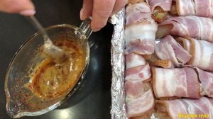 Царские пальчики на праздничный стол.Куриное филе в беконе.СЕКРЕТ в СОУСЕ#царскиепальчикимясные