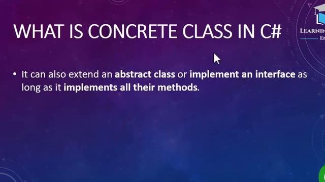 What Is Concrete Class In C# - C# Concrete Class - C# Interview Questions And Answers (Hindi/Urdu)