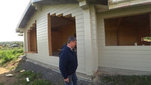 TEKNOS AQUATOP . Покраска дома из клееного бруса.