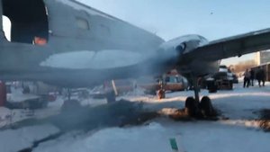 Ил-14Т «Голубая мечта». Запуск правого мотора