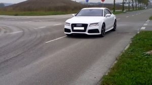 Audi RS7 Sportback Acceleration, Start up and Exhaust Sound & Drift