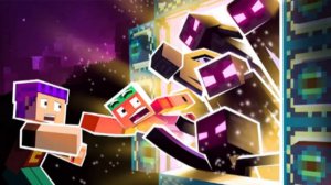 Эндердракон испугался нас!!!｜Мы Разогнали эндерменов | Коди и Сет