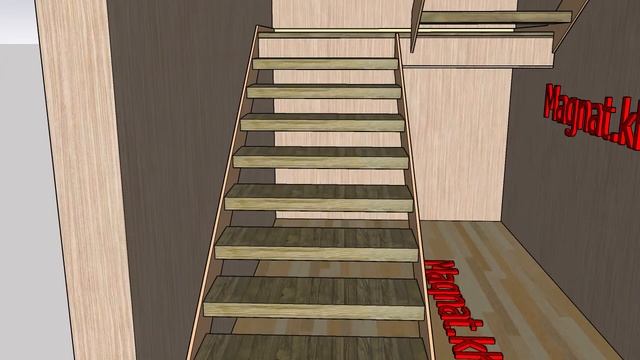 Эскиз лестницы из листового металла. смотреть онлайн