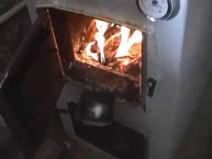 Печь(дров.котёл Сибирь) на отработанном масле. Эксперимент.Oven