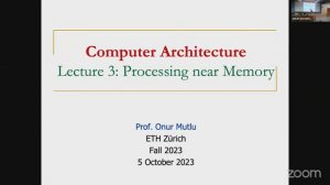 Computer Architecture - Lecture 3: Processing near Memory (Fall 2023)