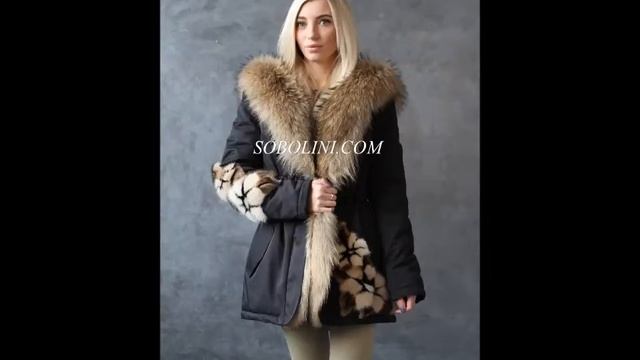 Эксклюзивная парка с мехом енота и норковой аппликацией, в единственном размере! смотреть онлайн