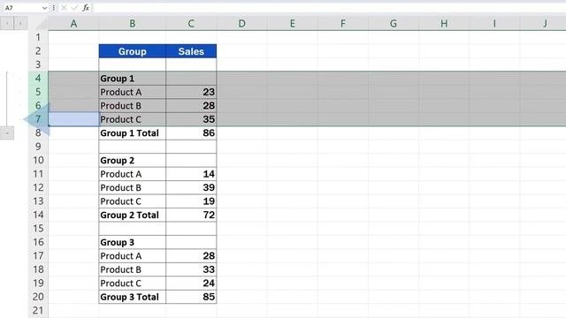How to Group Rows in Excel