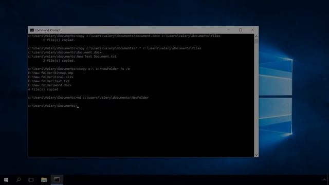 Commands CD, DIR, START, COPY, XCOPY, MD, REN, DEL, EXIT, LogOff, ShutDown for Command Prompt ? ? ?