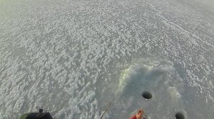 Моя первая зимняя рыбалка на судака. Калининград. Залив.