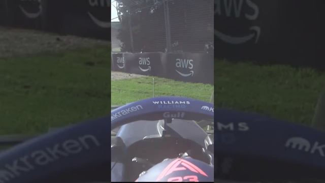 F1 2023 Australian GP Alex Albon Crash is out of his Williams car after hitting barriers on Lap 7