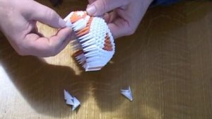 Модульное оригами.Лебеди из модулей. (3D origami)