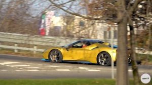 FIRST FERRARI SF90 SPIDER SPOT ON THE ROAD + 2021 PORTOFINO M