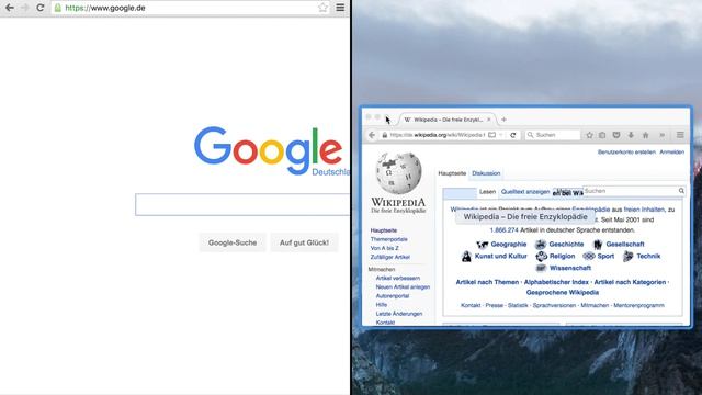 Split View auf dem Mac - Zwei Apps nebeneinander