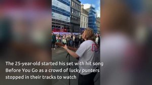 Lewis Capaldi busking in Glasgow as fans blown away by singer's impromptu performance