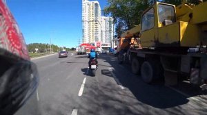 Первый выезд в город на мотоцикле по МКАДу. Дарья.
