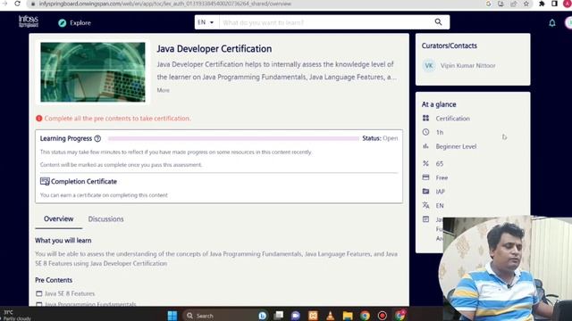 Infosys Java Full Stack Free Course With Certificate | Java Full Stack Development Course Free