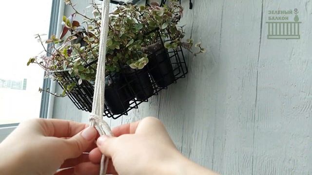 ПРОСТОЕ МАКРАМЕ ДЛЯ ЦВЕТОВ/ СМОЖЕТ СДЕЛАТЬ КАЖДЫЙ