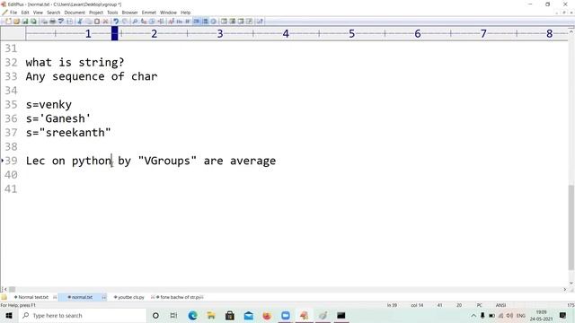 Python Full Course | Str Data type | Python Basics