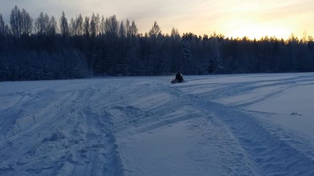 Снегоход Тикси 250 люкс. По полю. Пухляк.