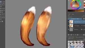 Как рисовать Мех и Волосы очень просто и быстро в Krita