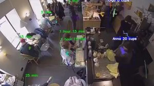 Нейронки полностью контролят вас на работе. Здесь вот отслеживается, сколько кружек кофе бариста сде