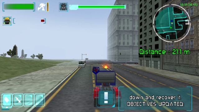 Transformers The Game PSP Часть 11 Улицы Городского Центра