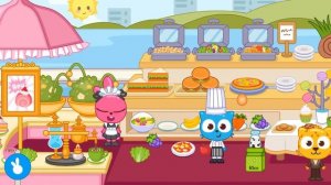 Purple Pink the Bunny new cooking and food play house game - Papo Town Restaurant