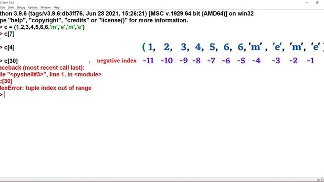 #32 Python Tuple Indexing In Telugu | Positive & Reverse Indexing In Tuples | Python In Telugu