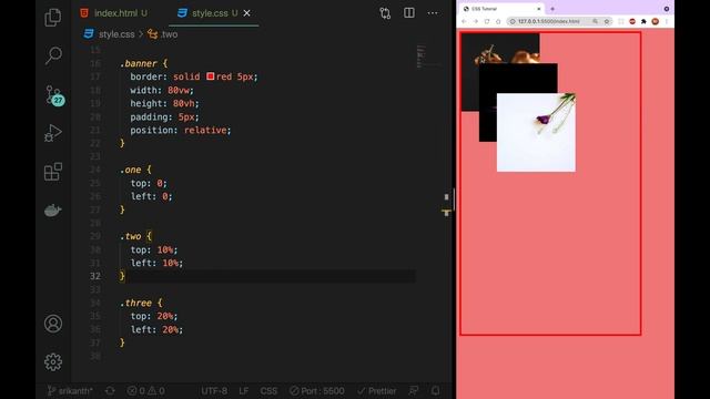 CSS3 Full Course[4K] - 52 | CSS Z - Index Property Explained in CSS | Telugu #css #html #webdev