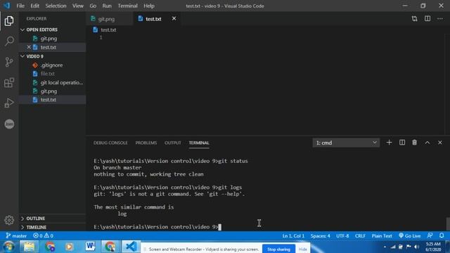 Checking logs and Reverting commits | Introduction to git | Software development basics смотреть онлайн