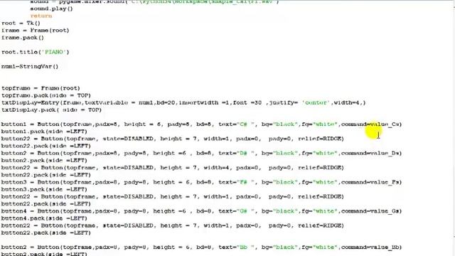 Python Tkinter GUI Tutorial of How to Create a Piano смотреть онлайн