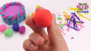 Лепим Пасхальную Корзину с Яйцами из Пластилина Плей До | Учим цвета с Play Doh для детей