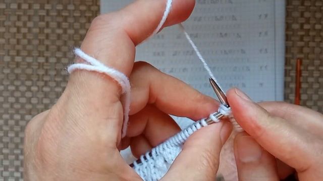 Детская манишка спицами узором листики. МК 1 часть
