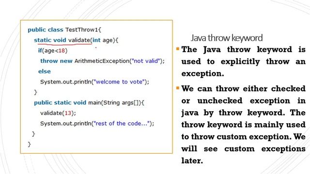 #java | #ExceptionHandling | #OOP | #OnlineClasses | Exception Handling keywords in Java