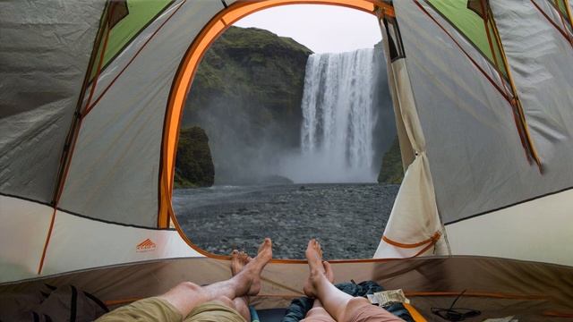 кемпинг у водопада | Звук дождя 3 часов для сна ,медитации или учёбы смотреть онлайн