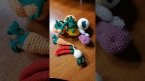 овощи и фрукты крючком, вязание