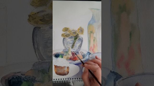 128 дней учусь рисовать #акварель #watercolor #news #yoga #drawing #йога