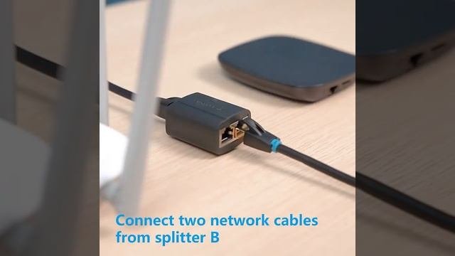 RJ45 Splitter Connector Adapter 1 To 2 Ways Ethernet Splitter Coupler Contact Modular Plug Connect
