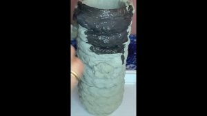 ВАЗА ИЗ НИТОК И ЦЕМЕНТА СВОИМИ РУКАМИ  -DIY