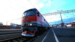 На ПЛАТФОРМЕ... Курск / Russian trains, locomotives, diesel locomotives and electric trains