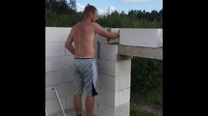 Заливка перемычек над окнами