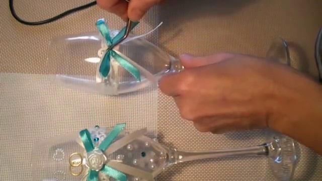 Свадебные бокалы своими руками. / DIY /  Wedding