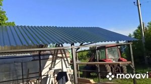 Постройка гаража ракушки (металлического) часть 3.