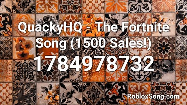 QuackyHQ - The Fortnite Song (1500 Sales!) Roblox ID - Roblox Music Code смотреть онлайн